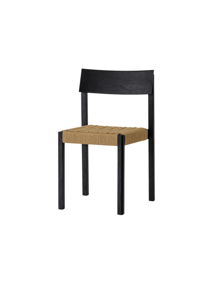 Audo Mauro Dining Chair Black Oak paper cord hoekig
