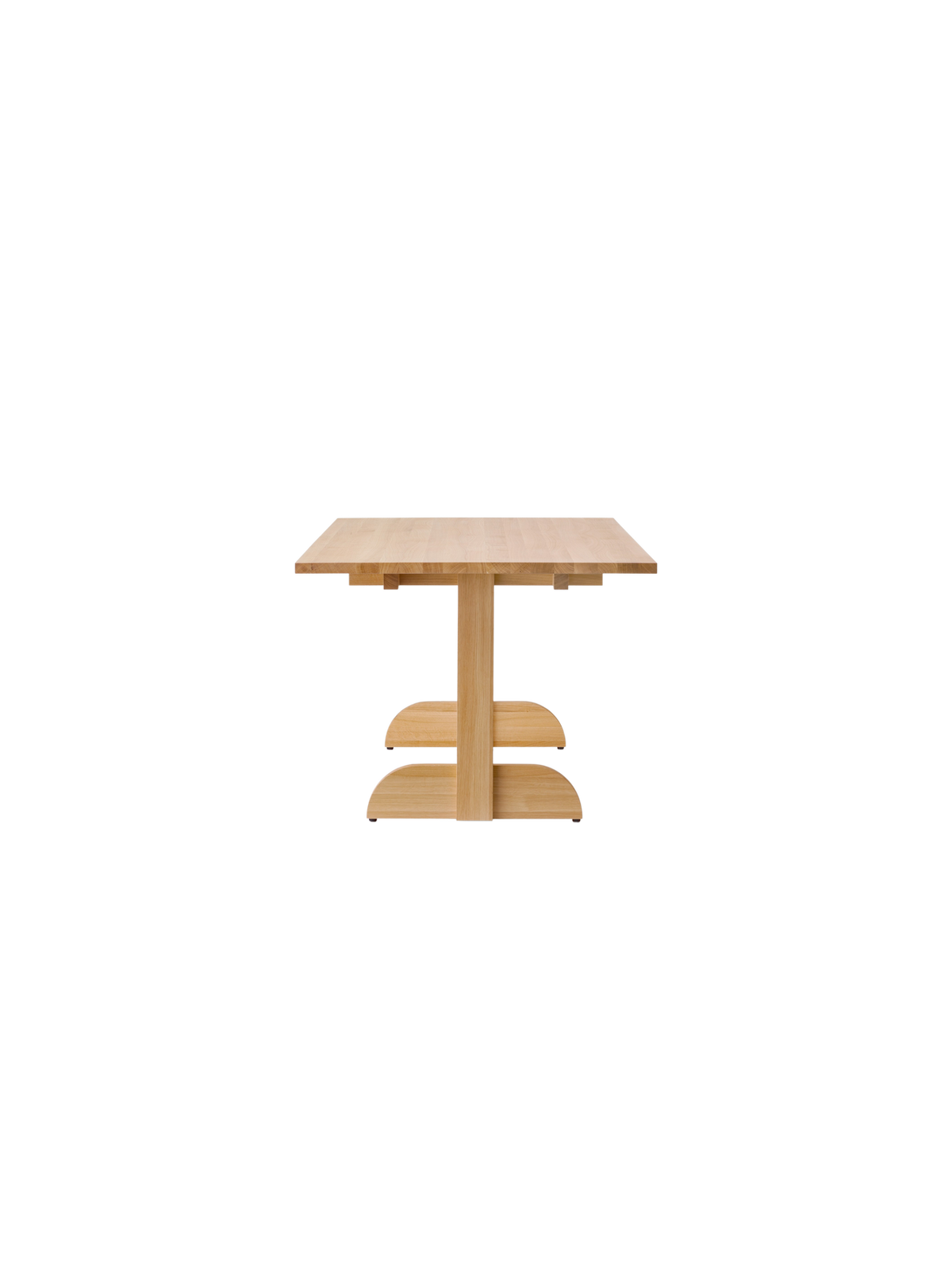 Audo Puffin Dining Table rechthoekig Solid Oak zijkant