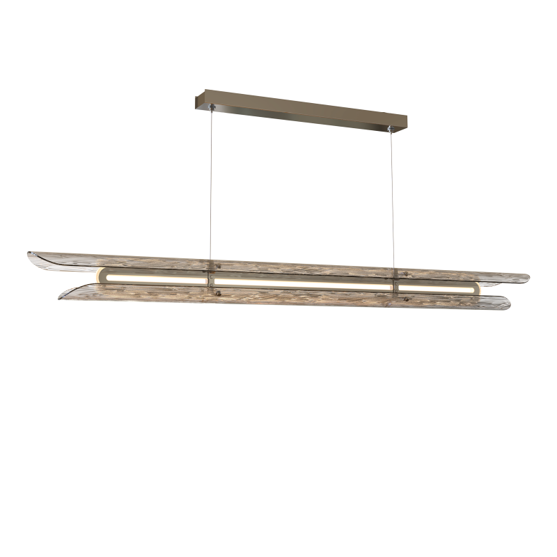 Tonone Razor Pendant Horizontal Transparant Waves Stainless Steel