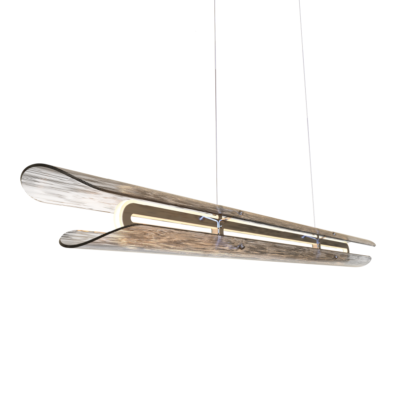Tonone Razor Pendant Horizontal Transparant Waves Stainless Steel detail