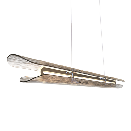 Tonone Razor Pendant Horizontal Transparant Waves Stainless Steel detail