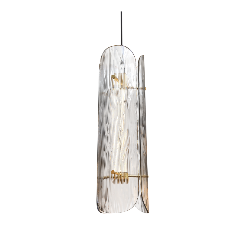 Tonone Razor Pendant Vertical transparant glas hanglamp