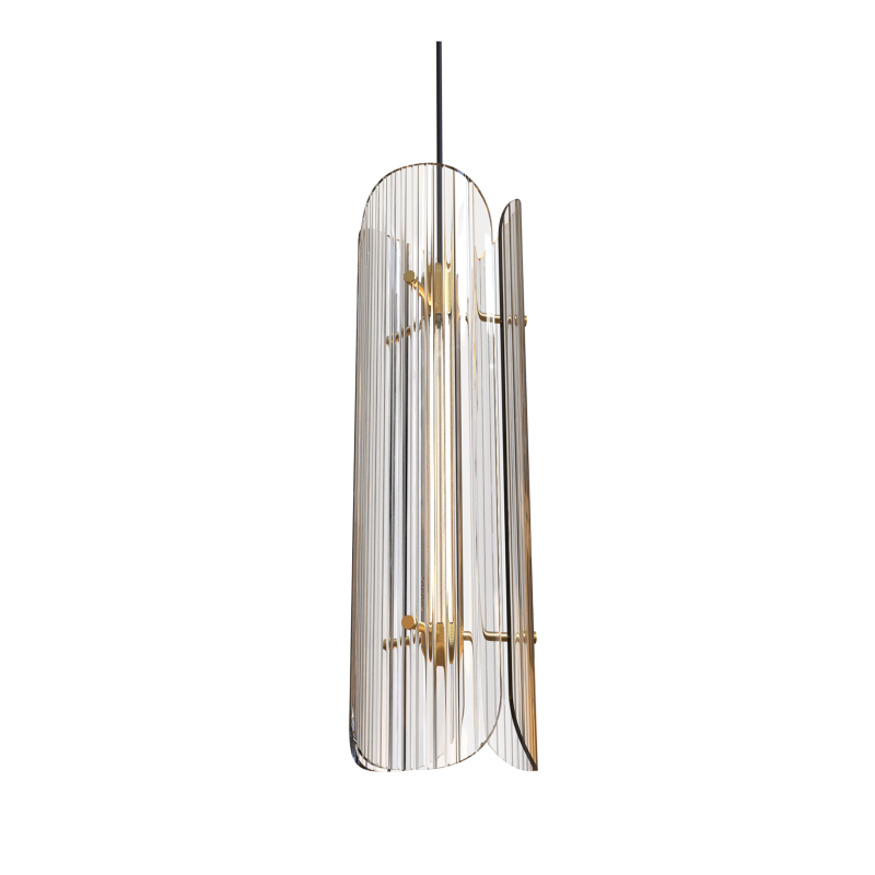 Tonone Razor Pendant Vertical transparant glas hanglamp
