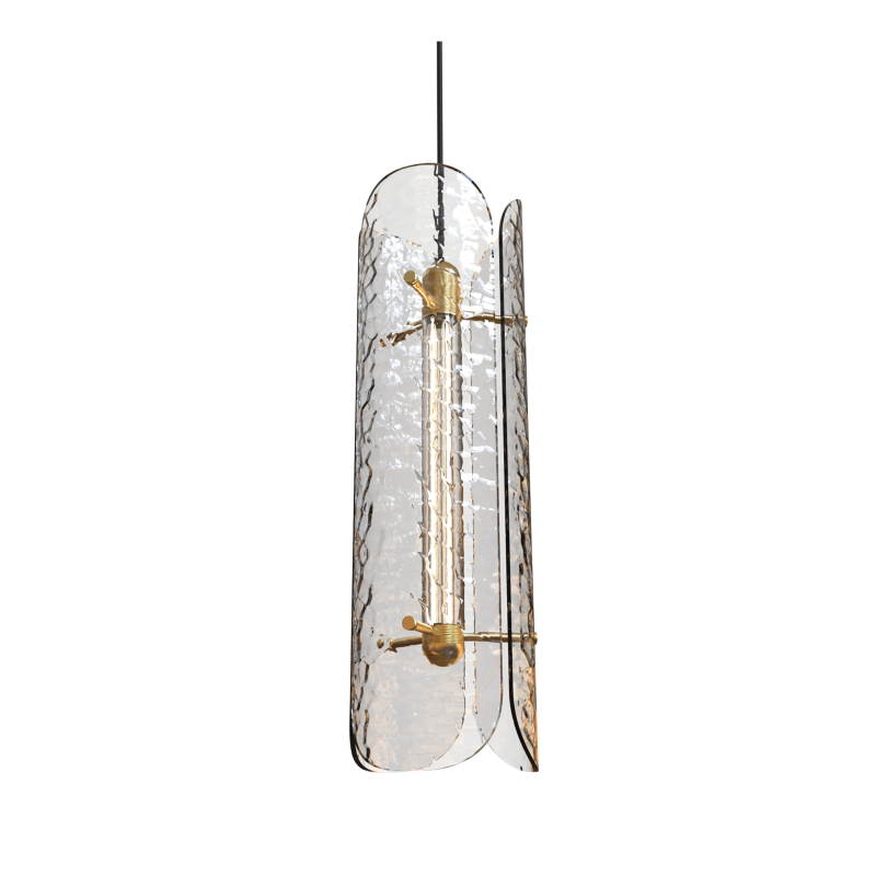Tonone Razor Pendant Vertical transparant glas hanglamp