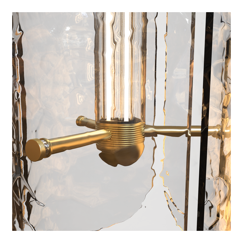 Tonone Razor Pendant Vertical transparant glas hanglamp