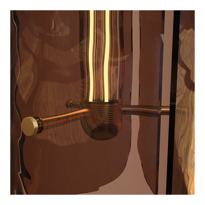 Tonone Razor Pendant Vertical bruin glas hanglamp