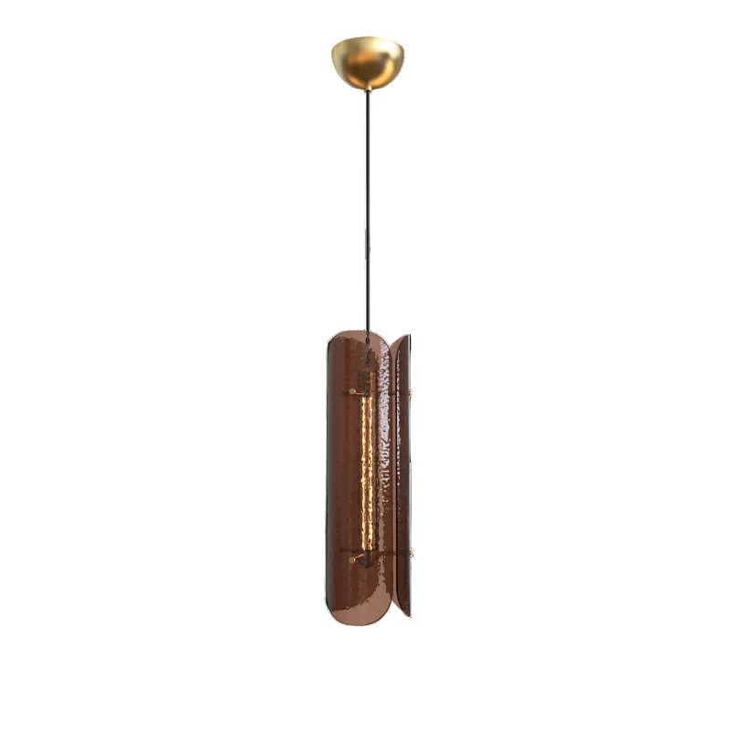 Tonone Razor Pendant Vertical bruin glas hanglamp