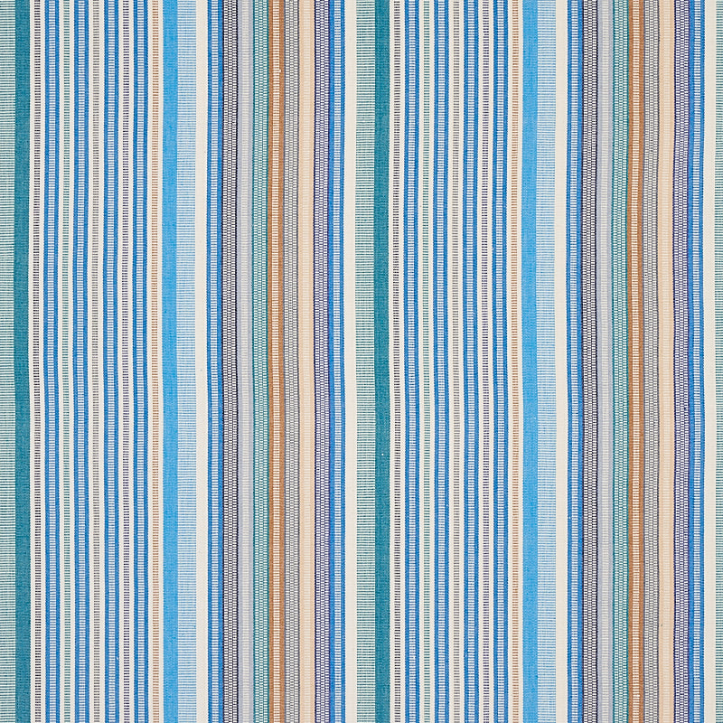 Schumacher Ripple Hand Woven Stripe Surf 80821