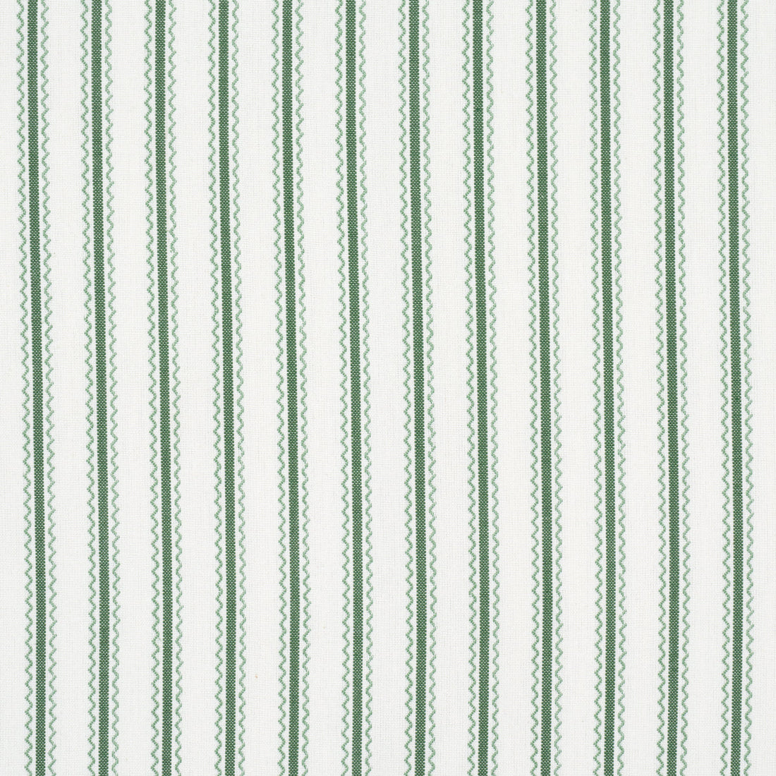 Schumacher Birdie Ticking Stripe Leaf Green 83700