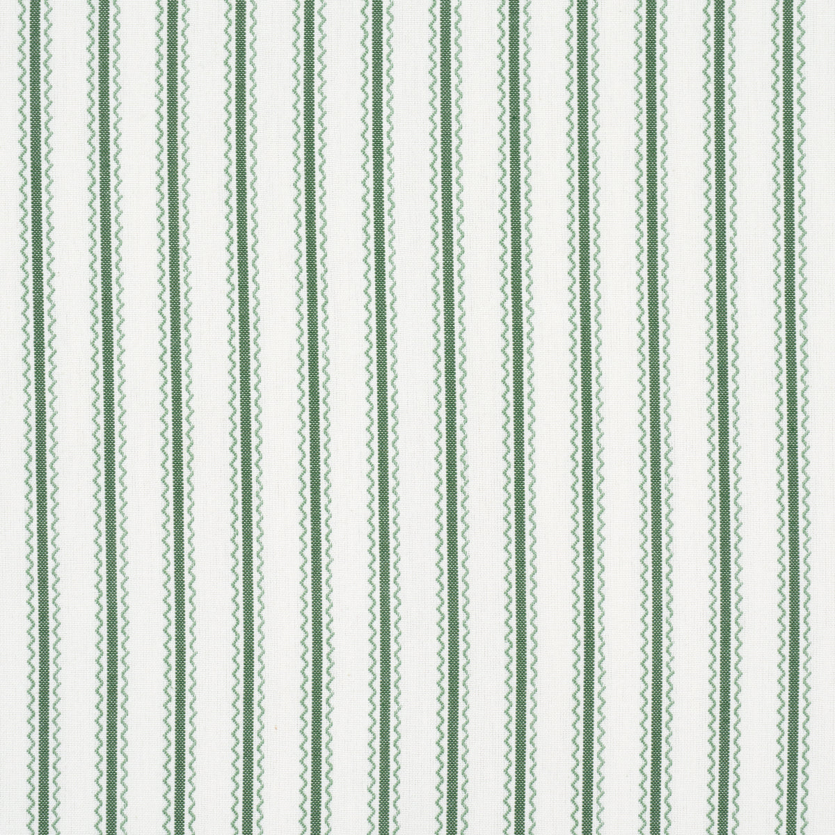 Schumacher Birdie Ticking Stripe Leaf Green 83700