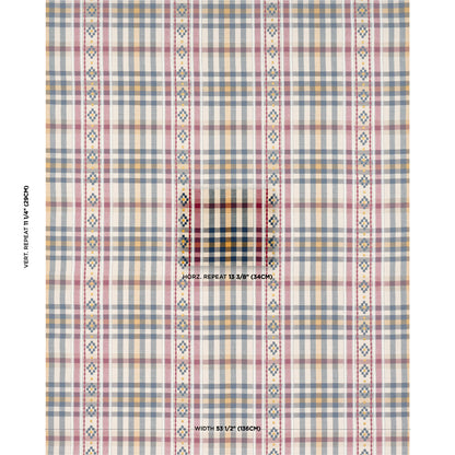Schumacher Hutton Check Rouge &amp; Navy detail