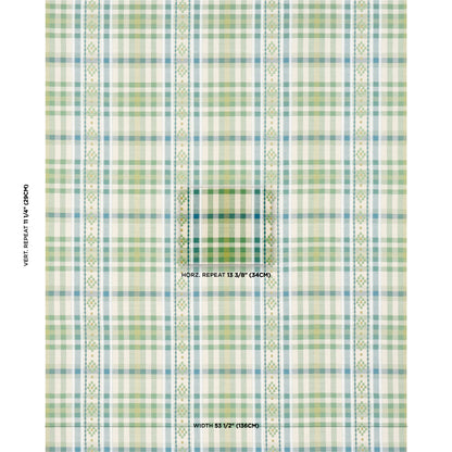 Schumacher Hutton Check Leaf detail