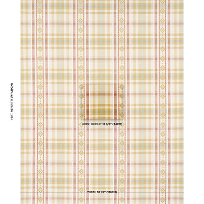 Schumacher Hutton Check Ochre detail