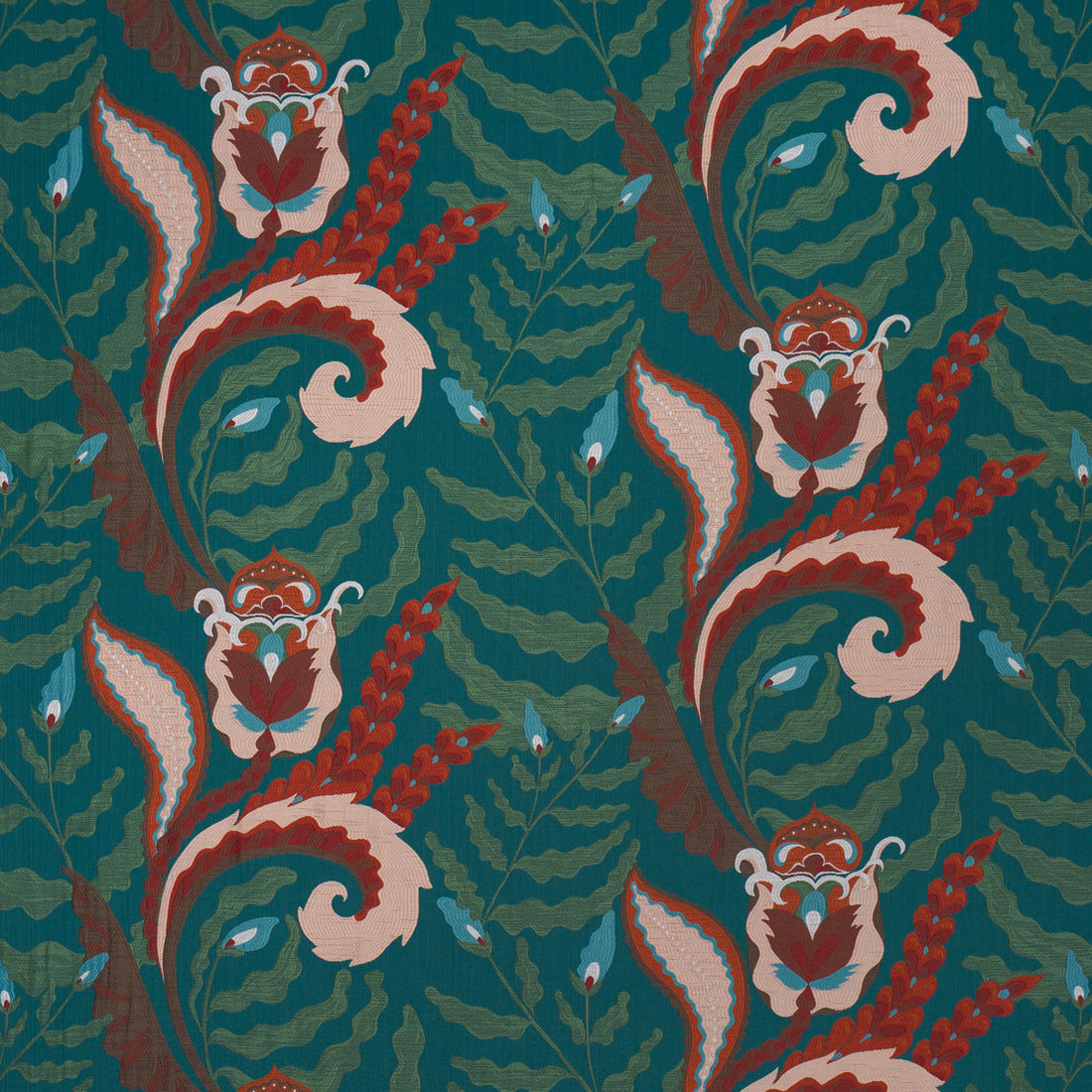 Schumacher Jaipur Fantaisie Turquoise 85490