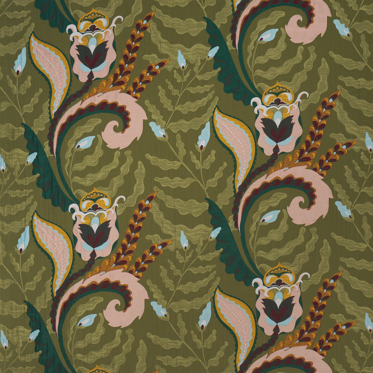 Schumacher Jaipur Fantaisie Moss 85491