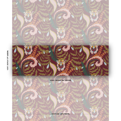 Schumacher Jaipur Fantaisie Aubergine sfeerbeeld