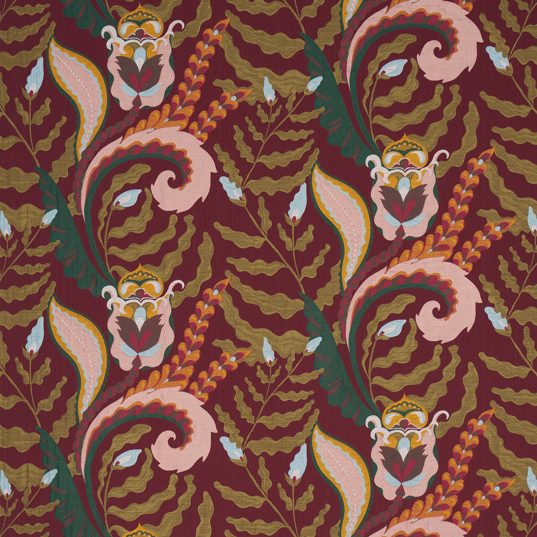 Schumacher Jaipur Fantaisie Aubergine 85492