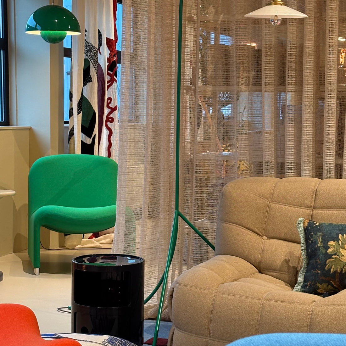 Anonima Castelli Alky fauteuil- Trevira Fabric groen