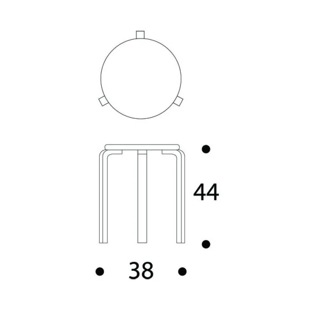 Artek Stool 60 Oranje