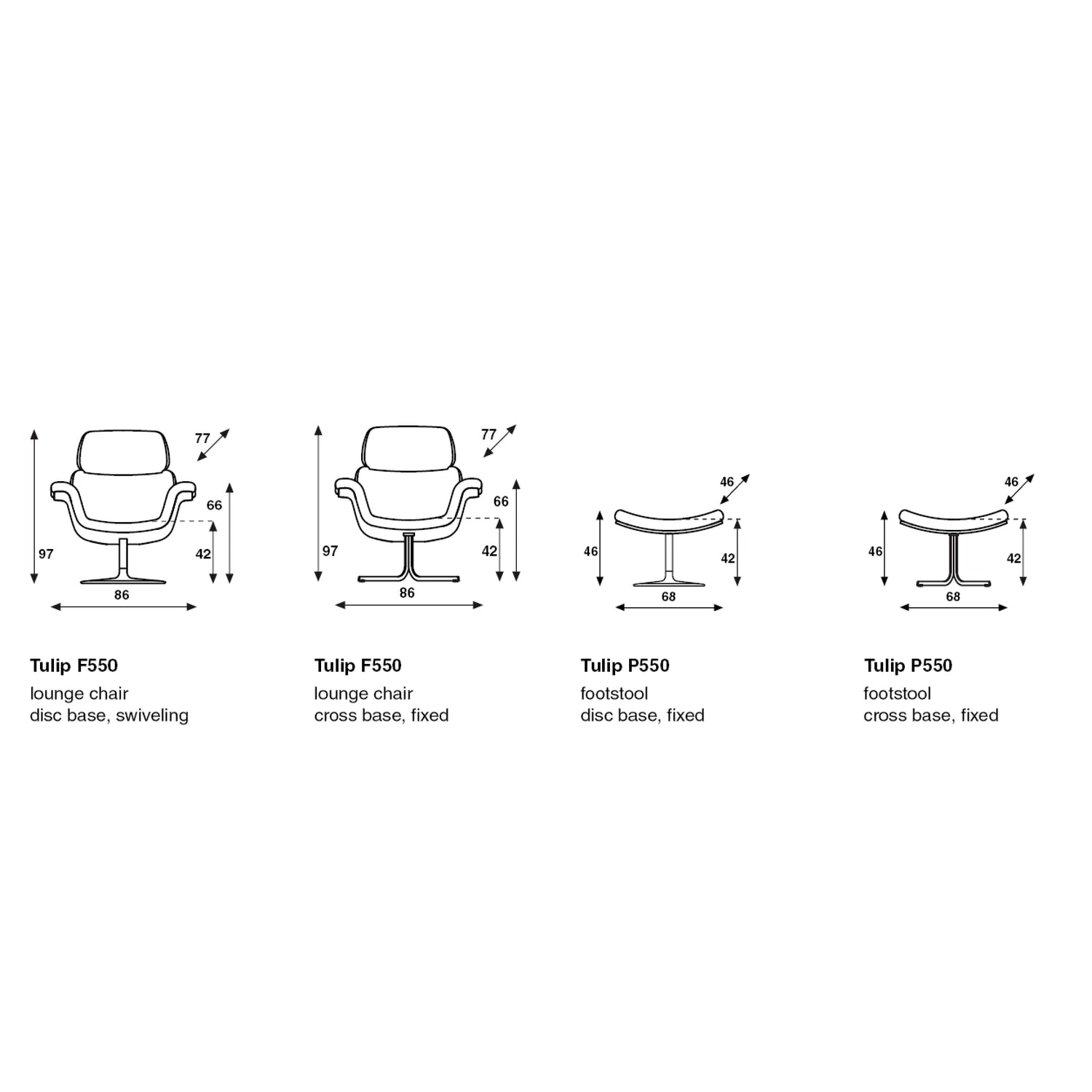 Artifort Tulip F550 lounge