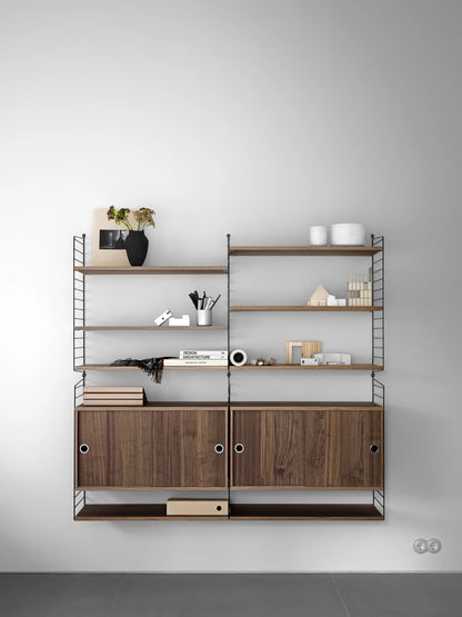 String Cabinet with sliding doors