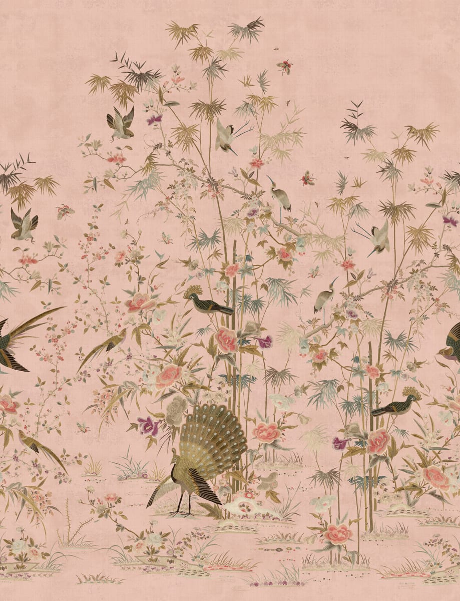 Sandberg Chinoiserie Garden Pink S10417