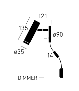 Chors MFlask S K wandlamp maten
