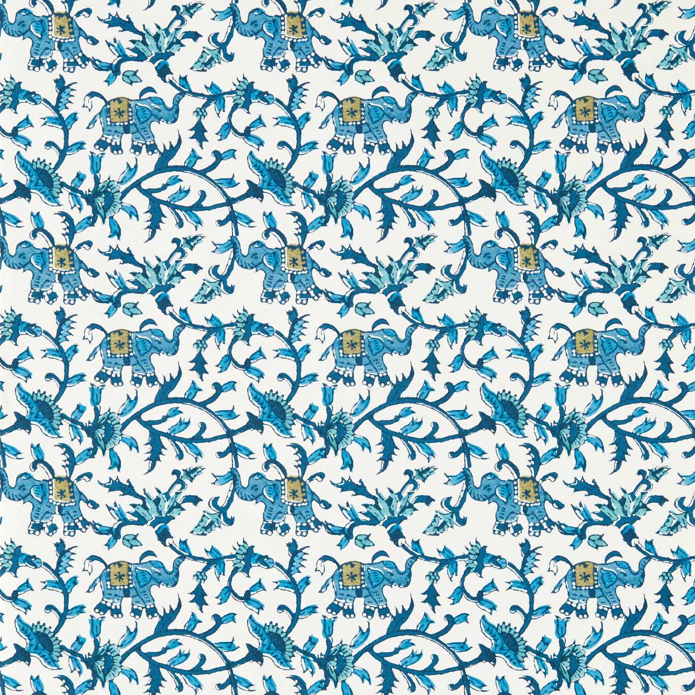 Clarke &amp; Clarke behang Hathi Cobalt W0236/01