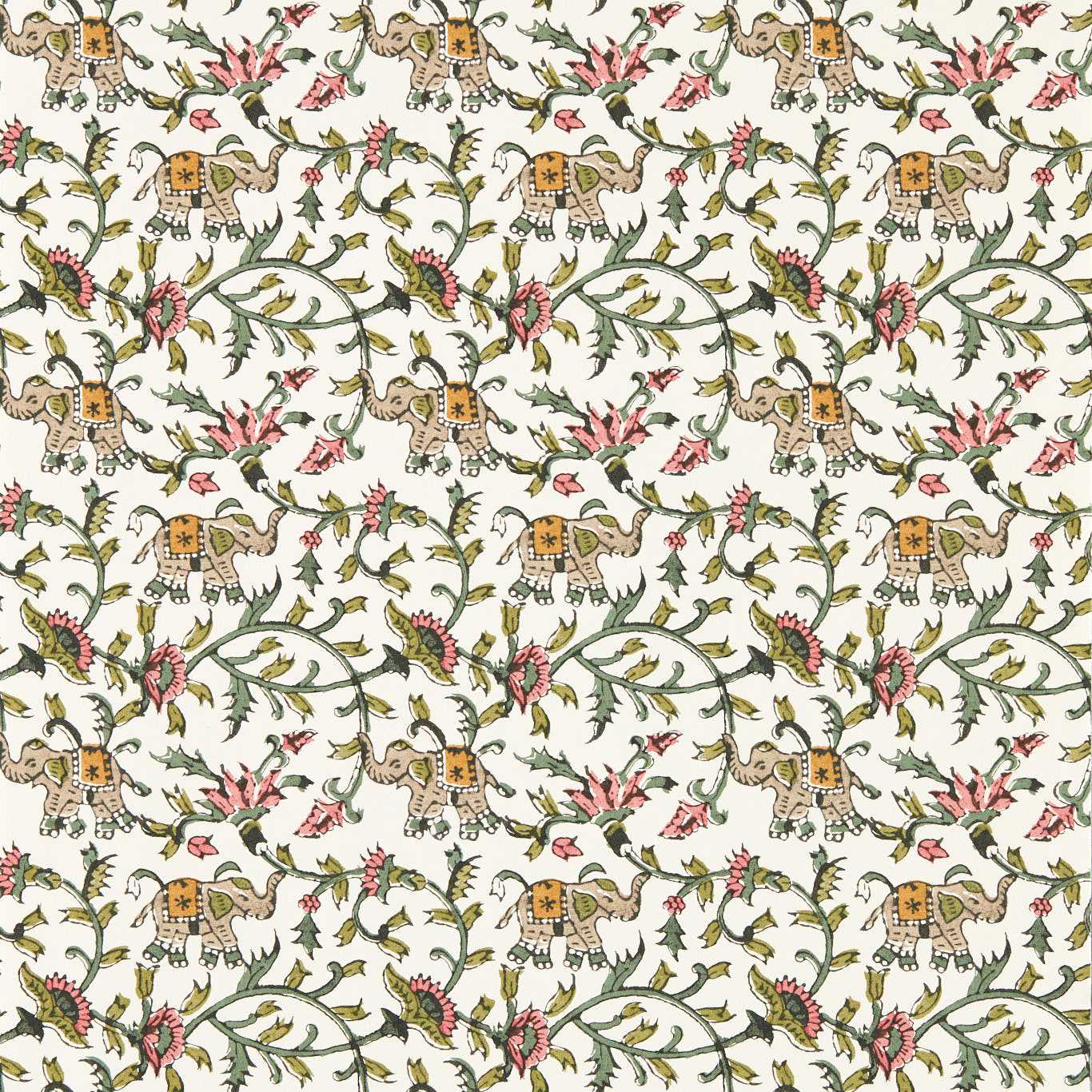 Clarke &amp; Clarke behang Hathi Sage/Blush W0236/05
