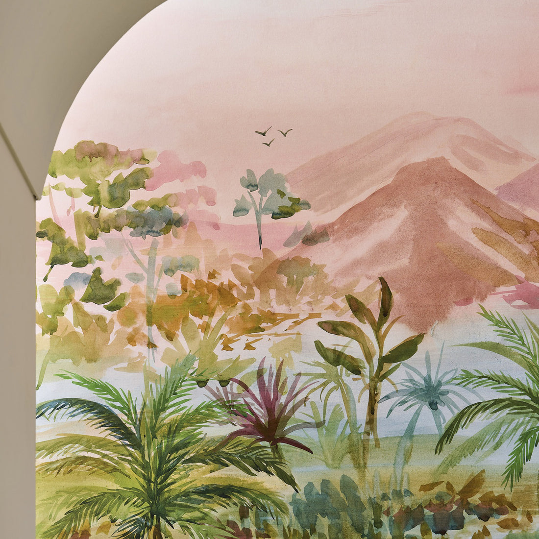 Clarke &amp; Clarke behang Kerala Teal mural W0239/01