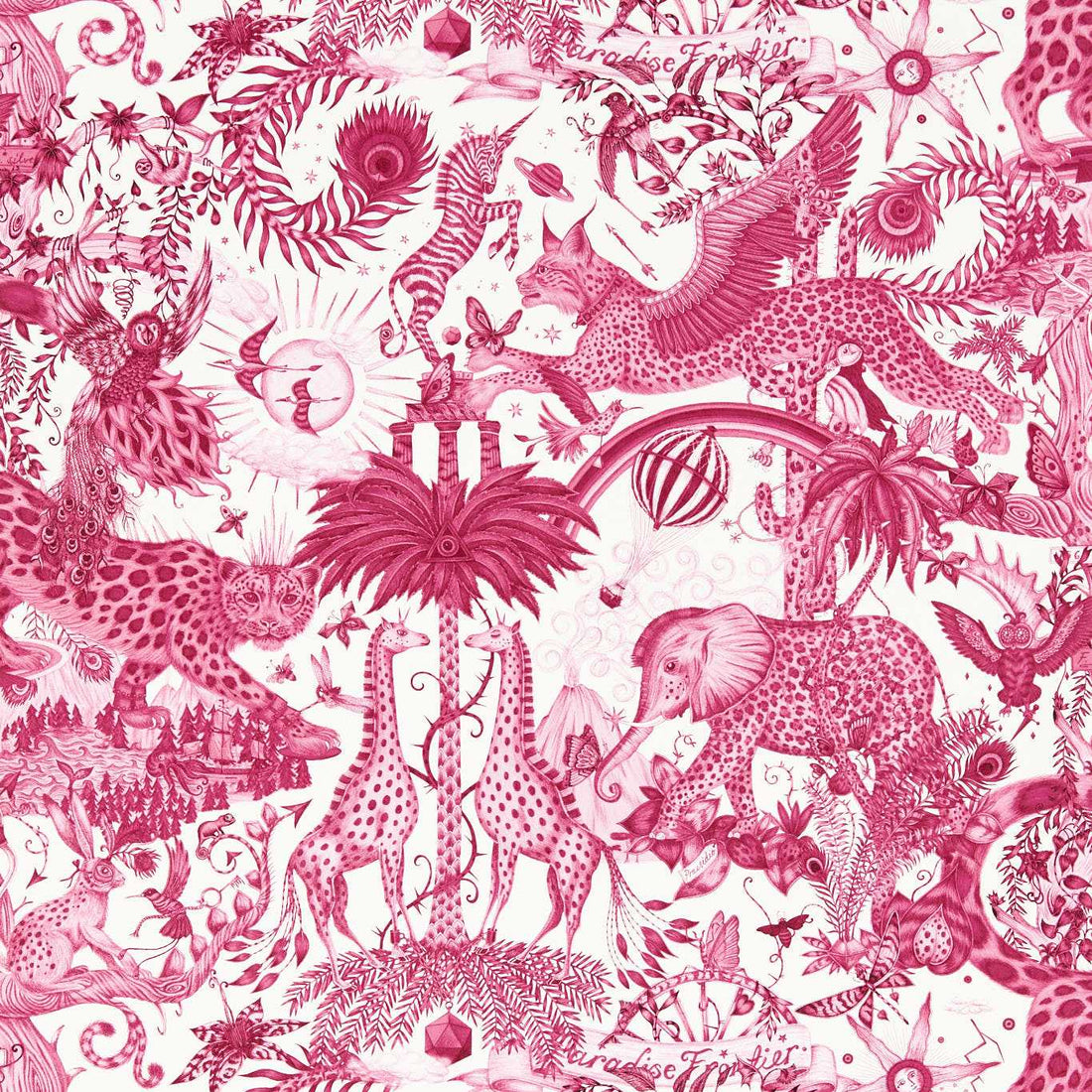 Clarke &amp; Clarke behang Paradise lost Berry W0216/01