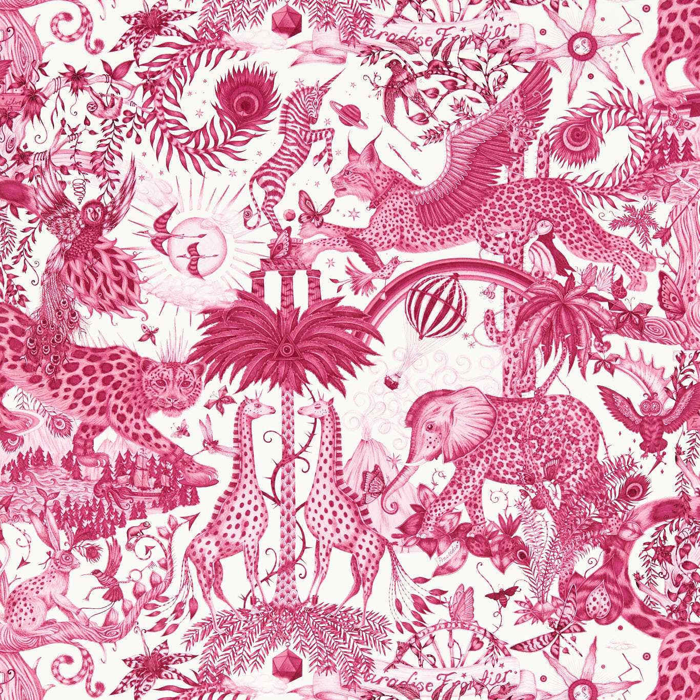 Clarke &amp; Clarke behang Paradise lost Berry W0216/01