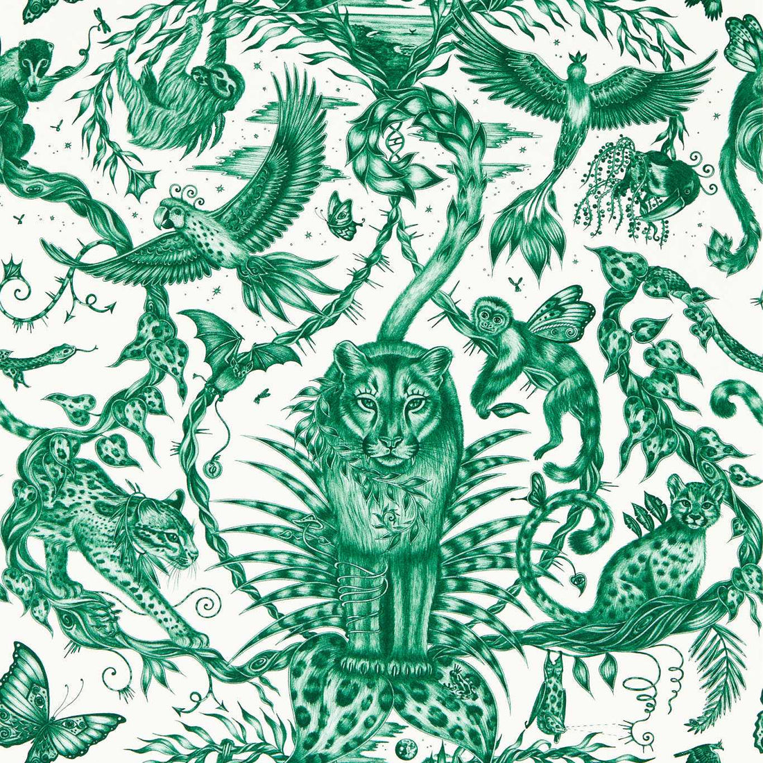 Clarke & Clarke Bosque Dreams behang in de kleur Seafoam W0213-05