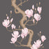 Cole and Son behang Magnolia Tree Charcoal and Soft Pink 128/1001