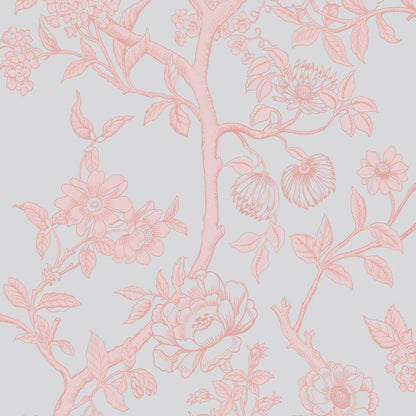 Cole and Son behang Paradise Tree Pastel Blue and Soft Pink 128/2008