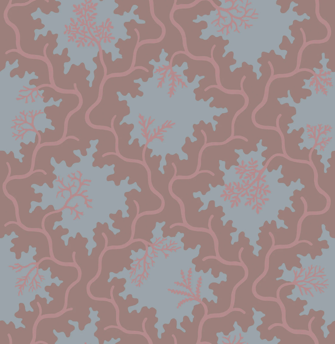 Cole and Son behang Moss Trellis Steel and Rose 128/4019