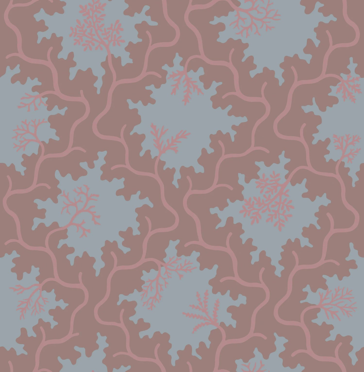 Cole and Son behang Moss Trellis Steel and Rose 128/4019