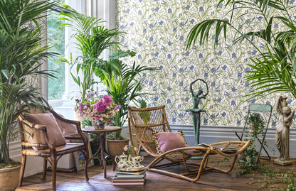 Cole and Son behang Iris Blue on Stone 128/5023 sfeerbeeld 