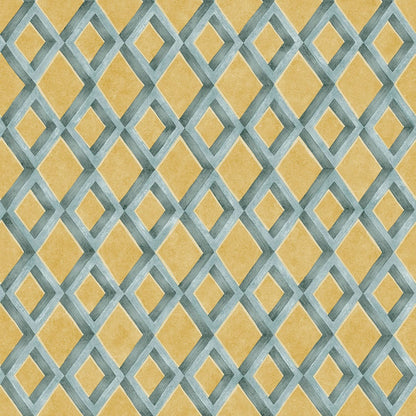 Cole and Son behang Fresco Trellis Hyacinth on Ochre 131/8024