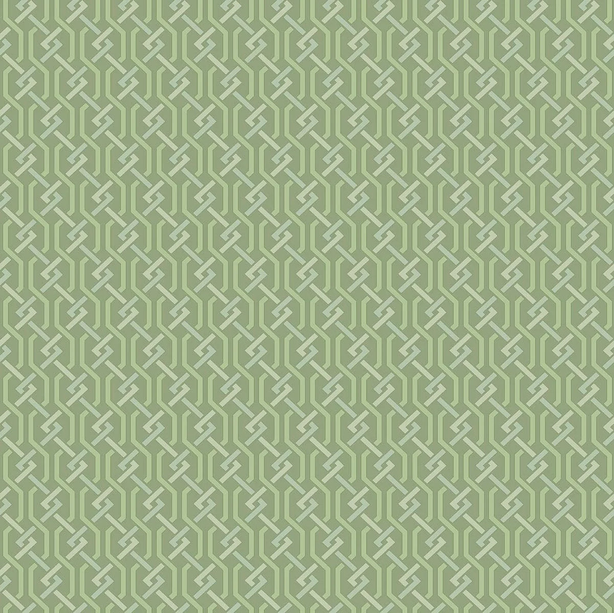 Cole and Son behang Fretwork Leaf Green &amp; Sage 131/6018
