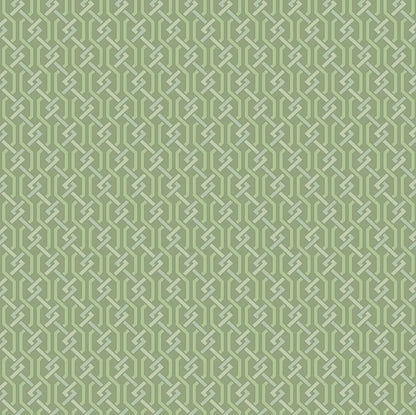Cole and Son behang Fretwork Leaf Green &amp; Sage 131/6018