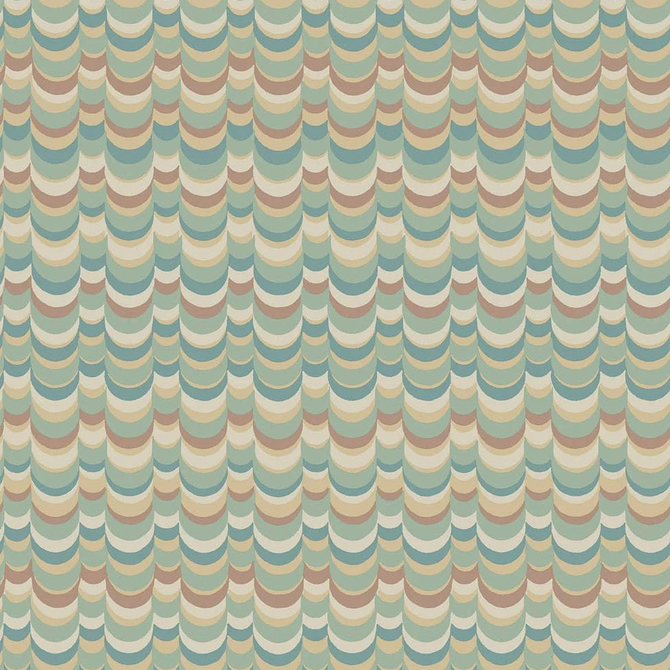 Cole and Son behang Wavelet Seafoam, Ginger &amp; Oat 131/4012