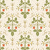 Cole & Son behang Strawberry in de kleur Poppy, Spring Green & Metallic Gold on Stone 127/2008 Classics Collection Vol.1 