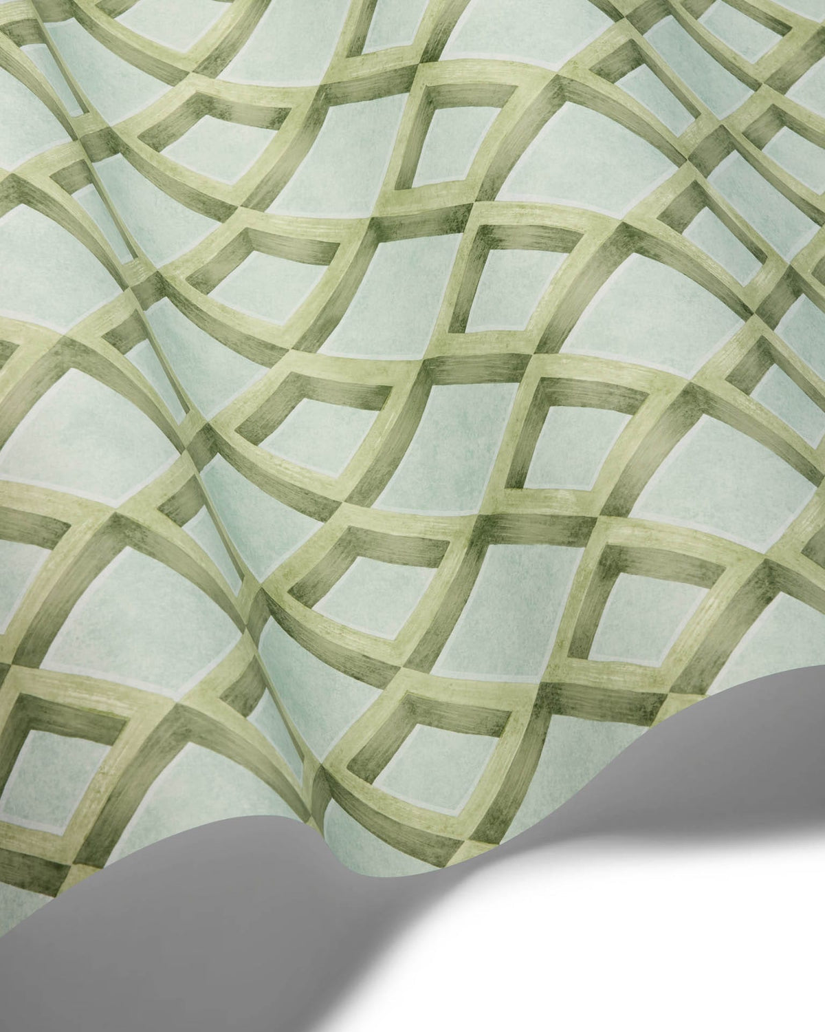 Cole and Son behang Fresco Trellis Olive on Duck Egg 131/8026