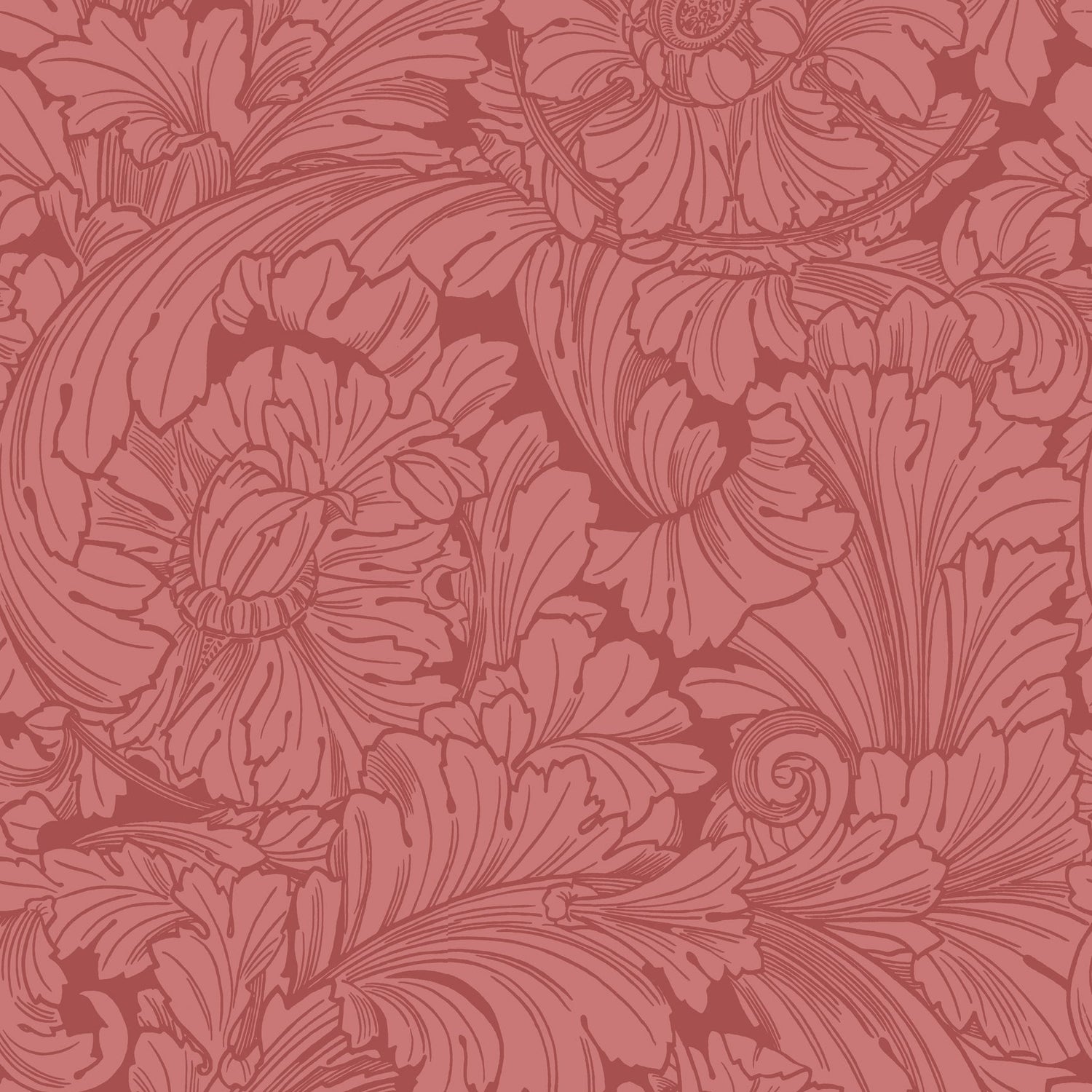 Cole and Son behang Acanthus Stately Home Red 127/6033 uit de Classics Collection Vol.1 