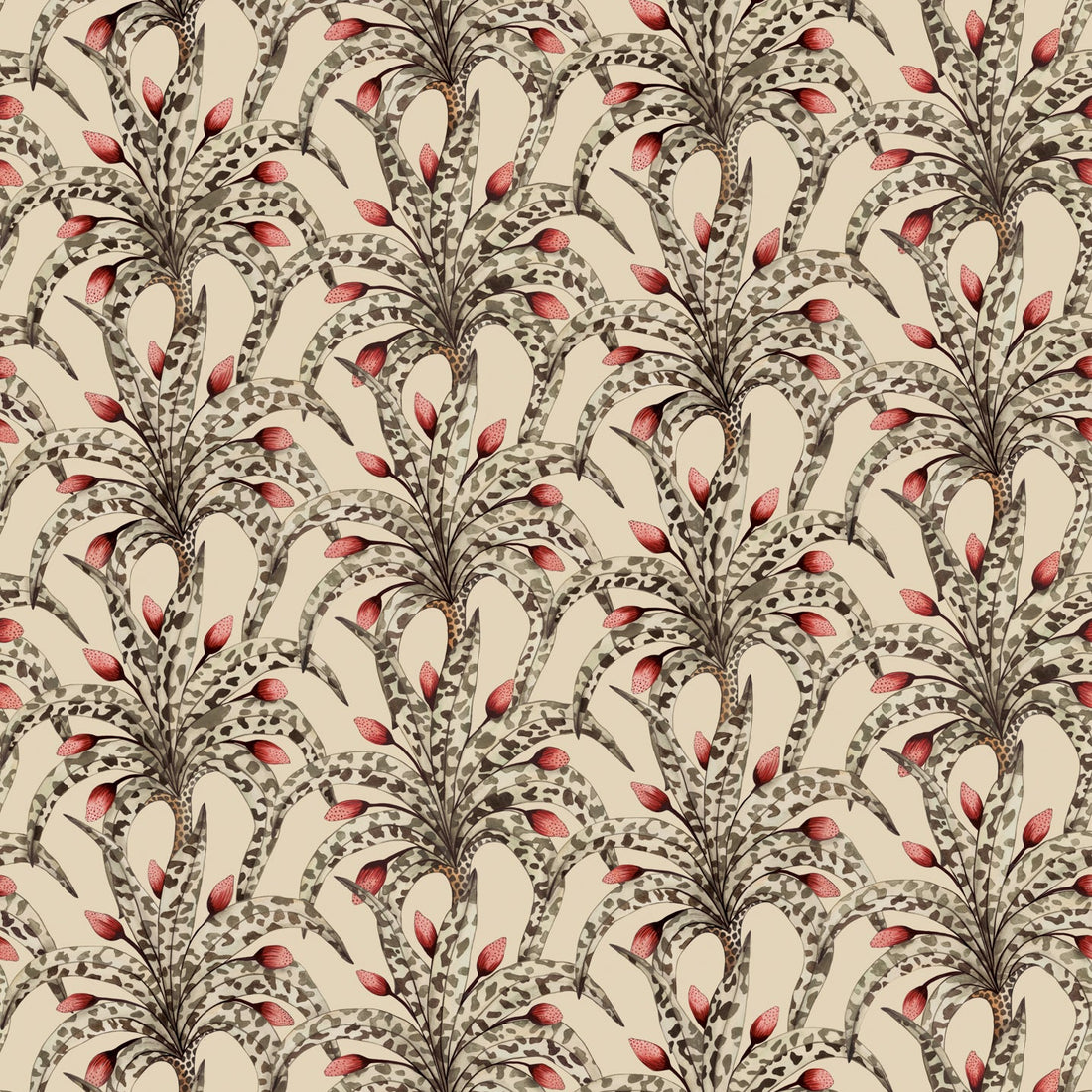 Cole and Son behang Afrika Damask Sandstone &amp; Ruby 129/5017