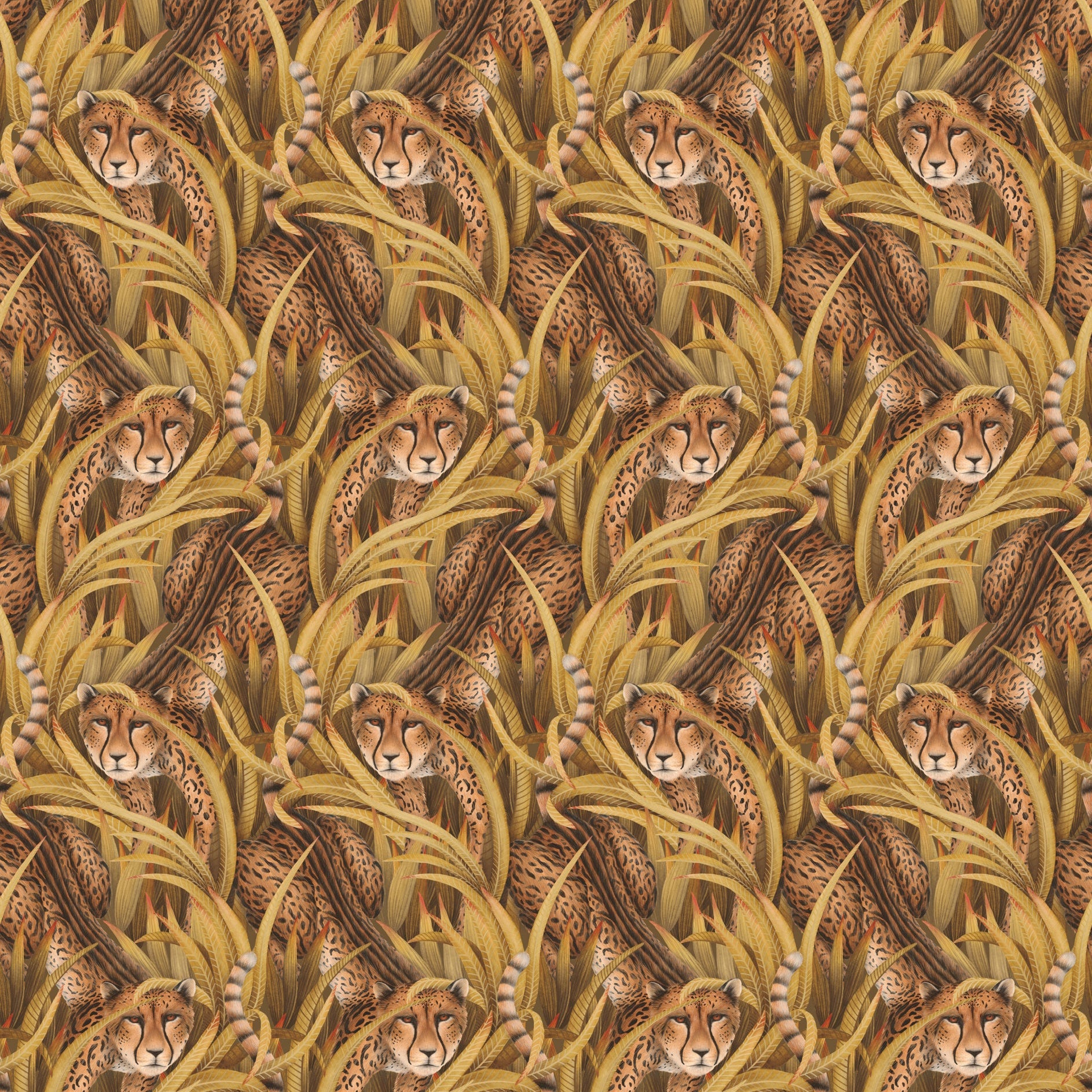 Cole and Son behang Cheetah Prowl Bronze 129/8043
