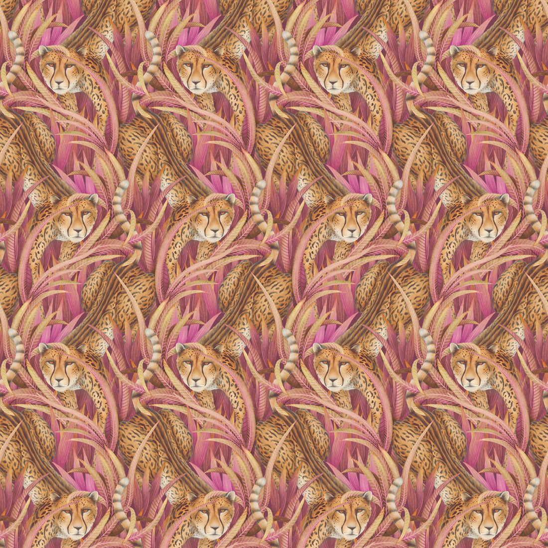 Cole and Son behang Cheetah Prowl Cerise 129/8045