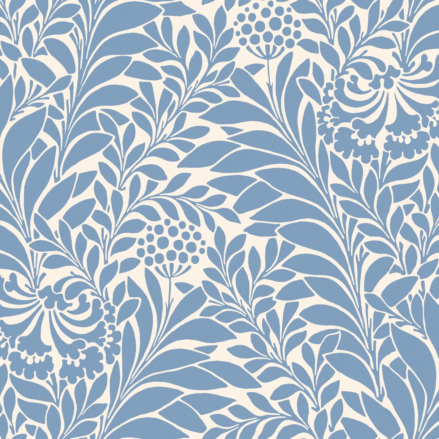 Cole &amp; Son behang Honeysuckle Cornflower Blue 127/5025 uit de Classics Collection Vol.I