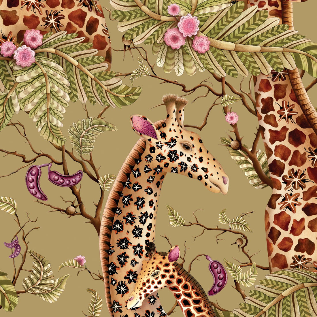 Cole and Son behang Royal Giraffe Gilded 129/3010